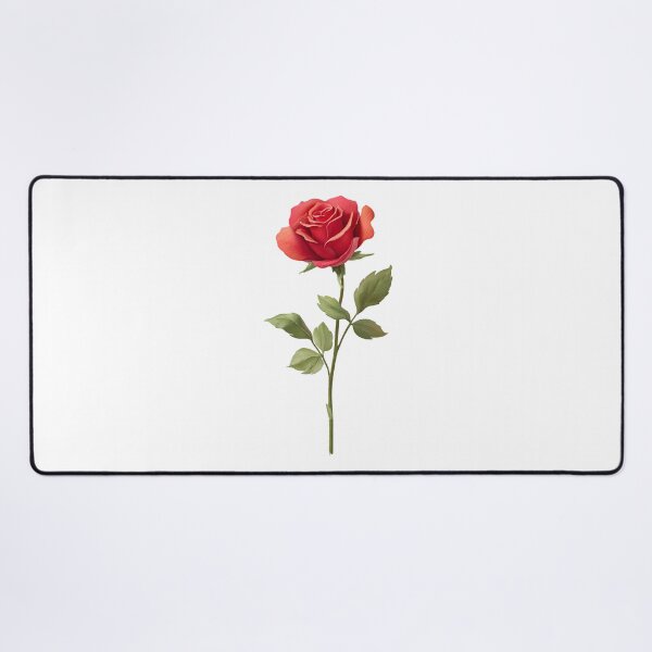 Item preview, Elegant illustration of a red rose – realistic botanical art designed and sold by Nela-&-Lena.