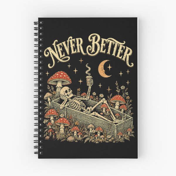 Item preview, Never Better Skeleton Drinking Coffee Cottagegoth designed and sold by elongatedjazz.
