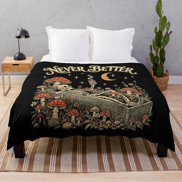 Item preview, Never Better Skeleton Drinking Coffee Cottagegoth designed and sold by elongatedjazz.