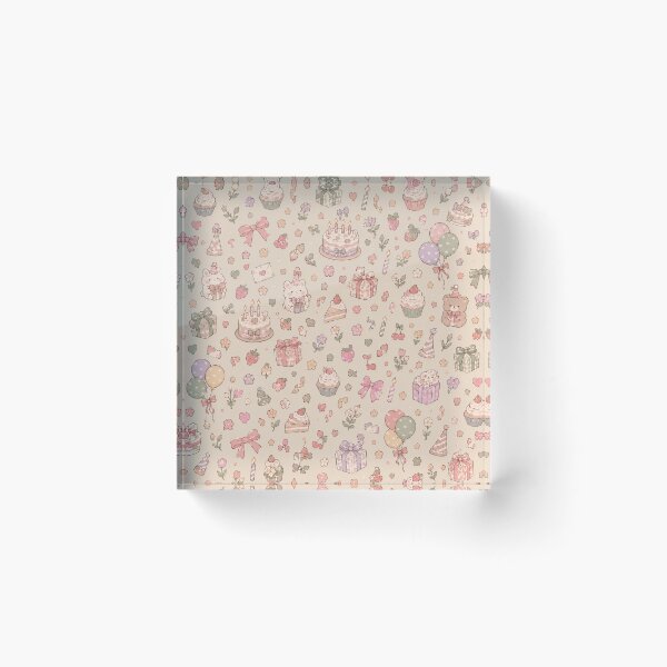 Item preview, Cute Pastel Birthday Party Seamless Pattern designed and sold by ellinnur.