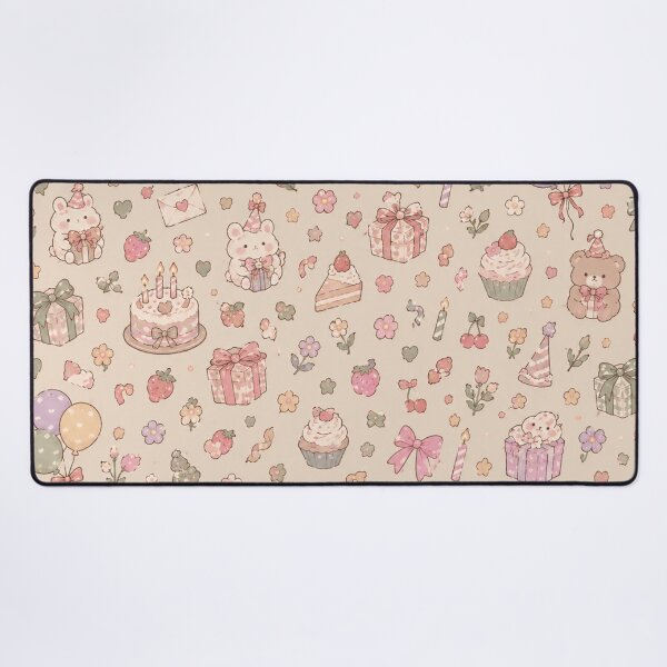 Item preview, Cute Pastel Birthday Party Seamless Pattern designed and sold by ellinnur.