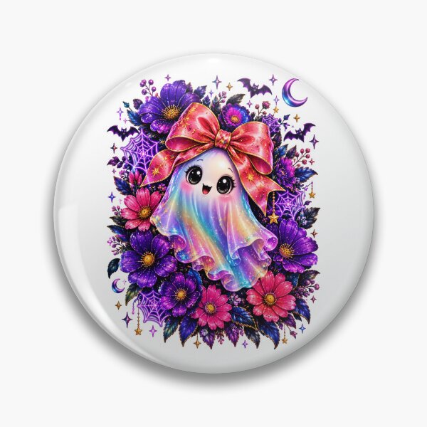 Item preview, Halloween Rainbow Ghost Pink Bow Flowers designed and sold by Sovereign Supply Co..