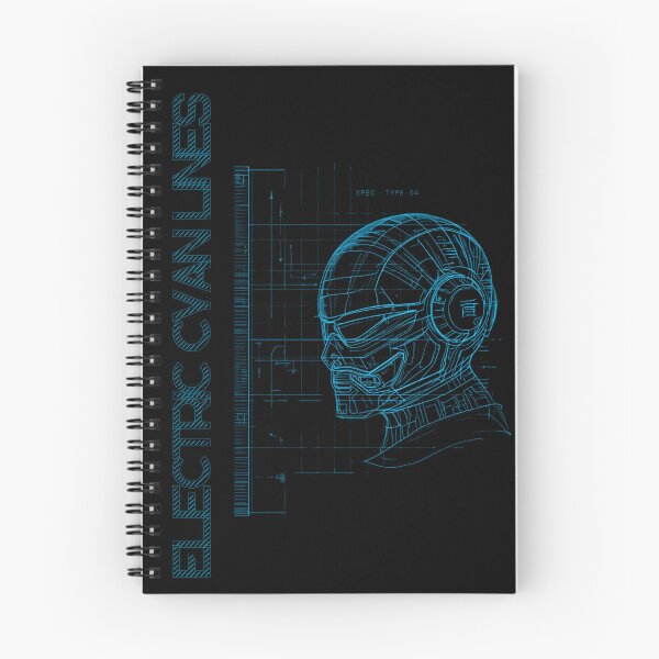 Item preview, Electric Cyberpunk Blueprint - Retro Sci-Fi Android Schematic designed and sold by DecibelDecor034.
