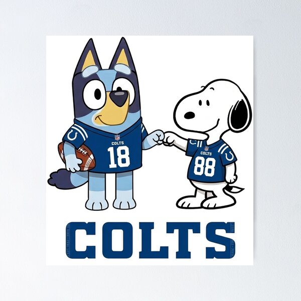 Item preview, Bluey And Snoopy Indianapolis Football Buddies designed and sold by DamianRoy88.