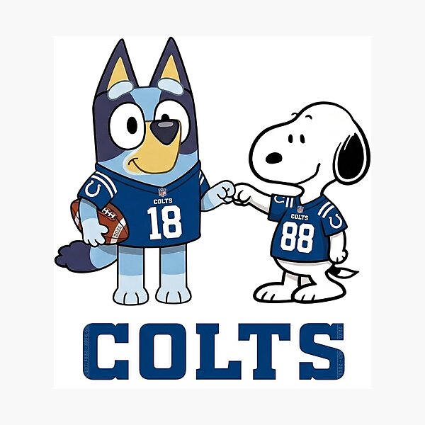 Item preview, Bluey And Snoopy Indianapolis Football Buddies designed and sold by DamianRoy88.