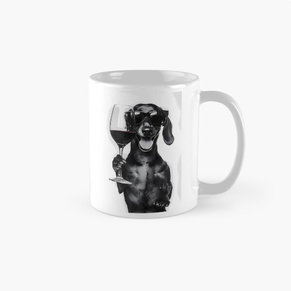 Item preview, Dachshund Dog Drinking Red Wine  Wearing Sunglasses designed and sold by uyndonG-rey.