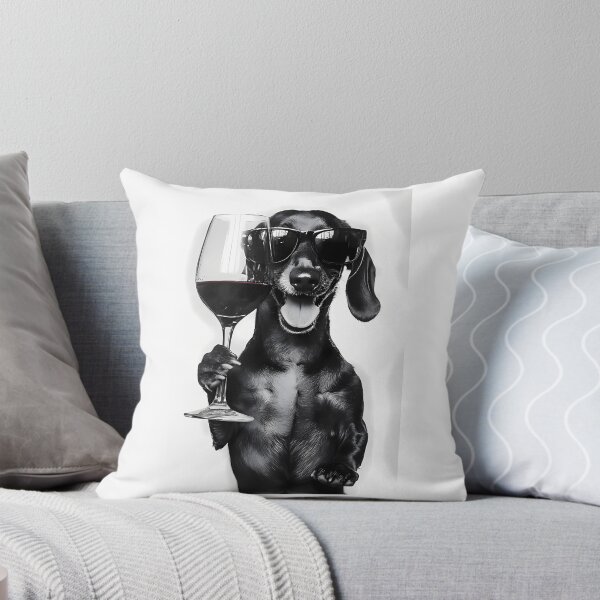 Item preview, Dachshund Dog Drinking Red Wine  Wearing Sunglasses designed and sold by uyndonG-rey.