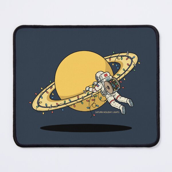 Item preview, Astronaut Saturn Holiday Lights Christmas Pop Art designed and sold by Rare By Hero.
