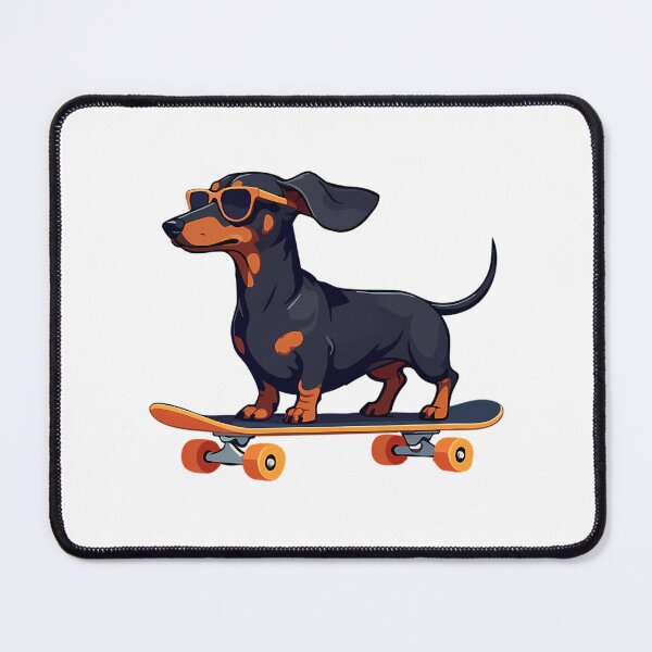 Item preview, Dachshund Wiener Dog With Sunglasses On A Skateboard designed and sold by uyndonG-rey.