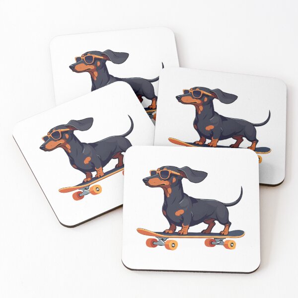 Item preview, Dachshund Wiener Dog With Sunglasses On A Skateboard designed and sold by uyndonG-rey.