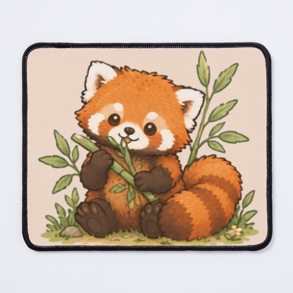 Item preview, Bamboo Snack Time Red Panda designed and sold by MellowMunchkins.