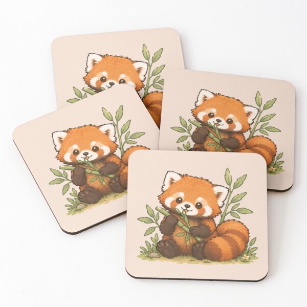Item preview, Bamboo Snack Time Red Panda designed and sold by MellowMunchkins.