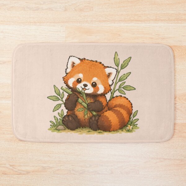 Item preview, Bamboo Snack Time Red Panda designed and sold by MellowMunchkins.