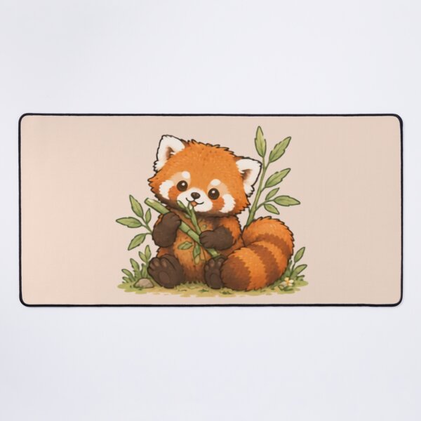 Item preview, Bamboo Snack Time Red Panda designed and sold by MellowMunchkins.