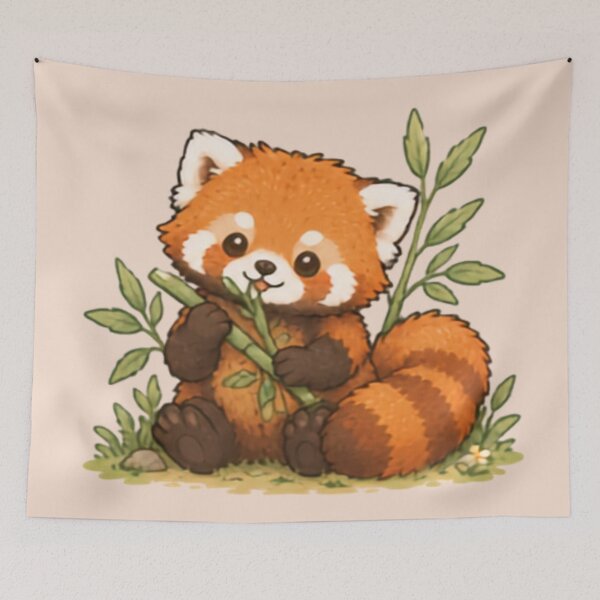 Item preview, Bamboo Snack Time Red Panda designed and sold by MellowMunchkins.