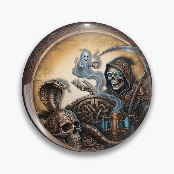 Item preview, Steampunk Grim Reaper Coffee Break designed and sold by nicky2342.