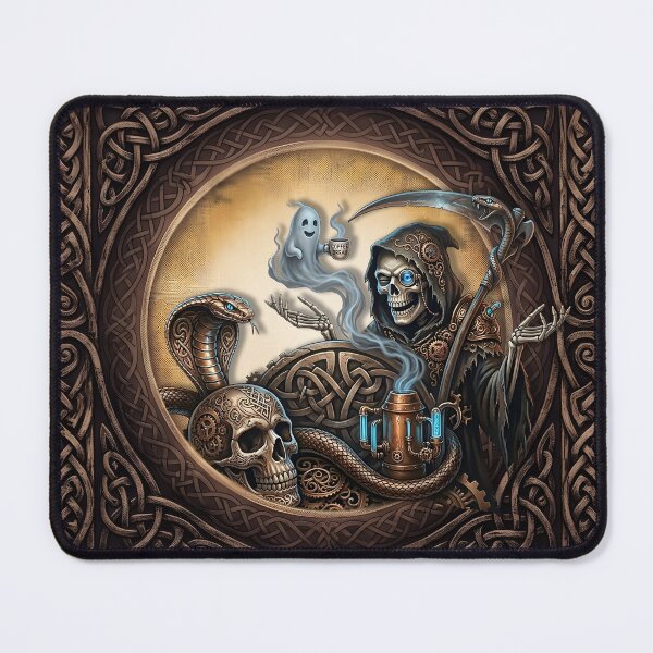 Item preview, Steampunk Grim Reaper Coffee Break designed and sold by nicky2342.
