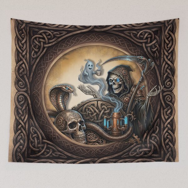 Item preview, Steampunk Grim Reaper Coffee Break designed and sold by nicky2342.