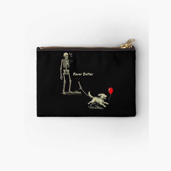 Item preview, Never Better Skeleton Walking Dog Funny Halloween designed and sold by elongatedjazz.