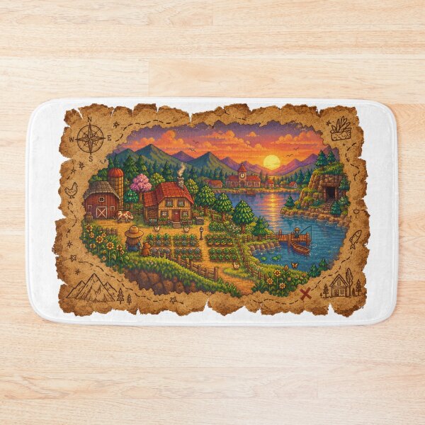 Item preview, stardew Valley Treasure map designed and sold by FeelTheDrawing.