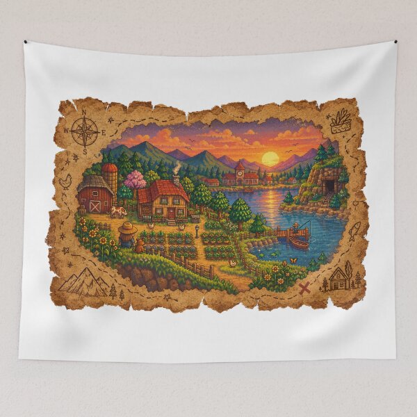 Item preview, stardew Valley Treasure map designed and sold by FeelTheDrawing.