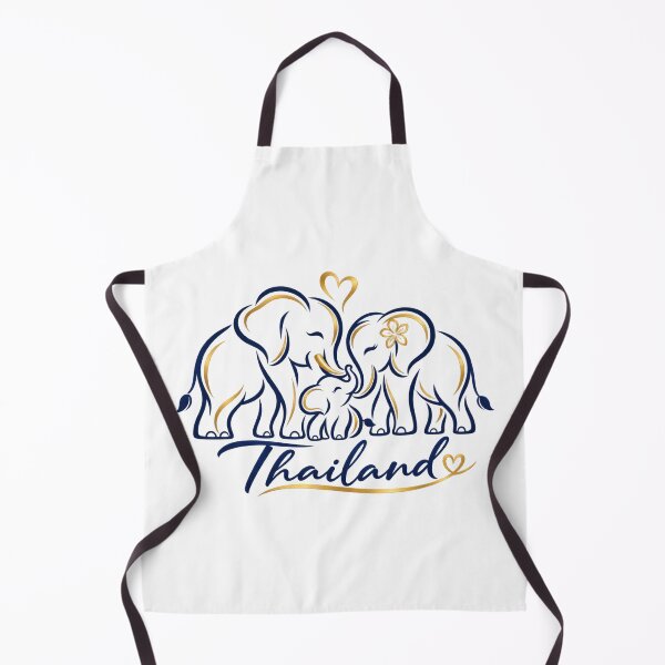 Item preview, Happy Elephant Family of Three Gold Navy Line Art designed and sold by Nicha Studio.