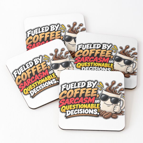 Item preview, Fueled By Coffee Sarcasm And Questionable Decisions Design designed and sold by Kenzie & Co.