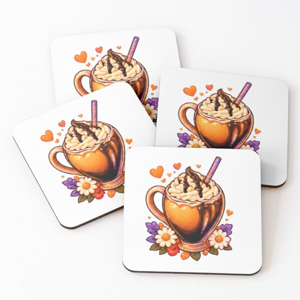 Item preview, Cozy milk Chocolate with Whipped Cream and Flowers designed and sold by Kiralemon.
