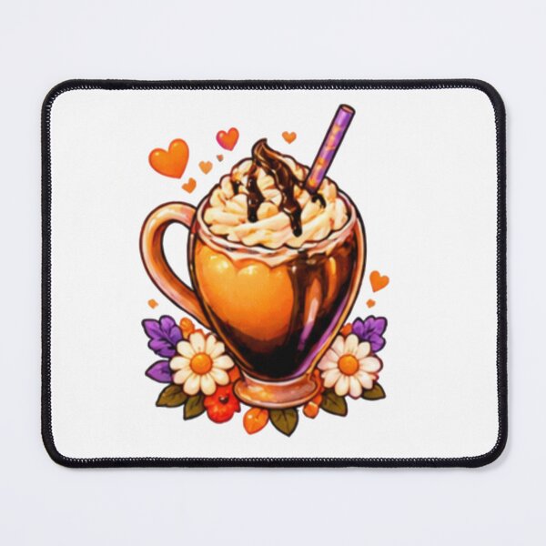 Item preview, Cozy milk Chocolate with Whipped Cream and Flowers designed and sold by Kiralemon.