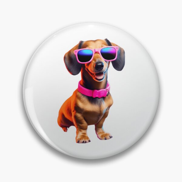 Item preview, Dachshund With Sunglasses No Background Retrowave Style 2 designed and sold by uyndonG-rey.