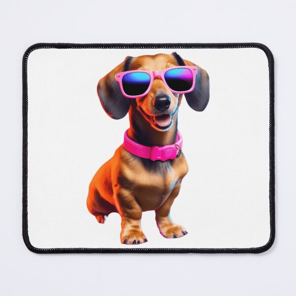 Item preview, Dachshund With Sunglasses No Background Retrowave Style 2 designed and sold by uyndonG-rey.