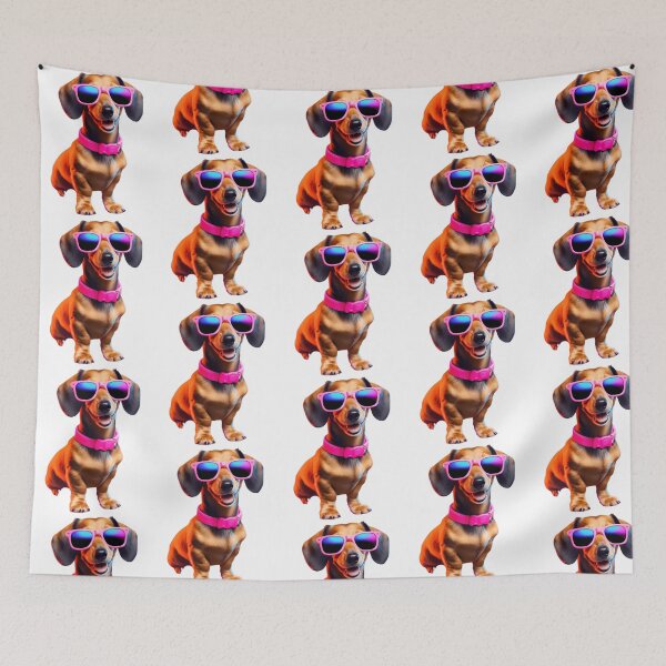 Item preview, Dachshund With Sunglasses No Background Retrowave Style 2 designed and sold by uyndonG-rey.