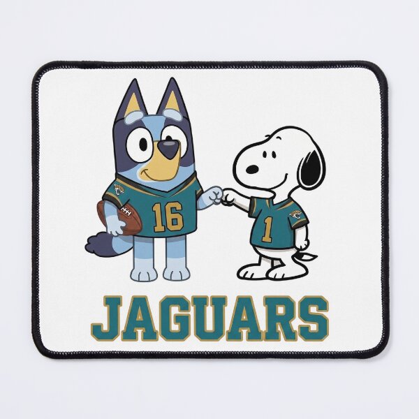 Item preview, Bluey And Snoopy Jacksonville Football Buddies designed and sold by DamianRoy88.