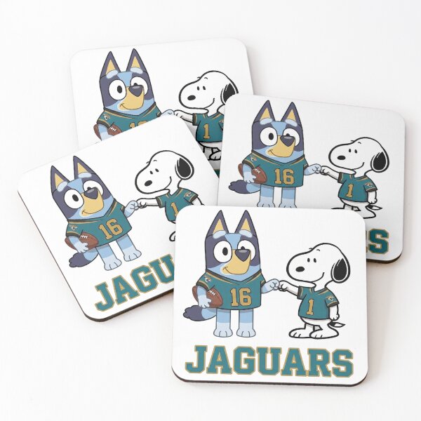 Item preview, Bluey And Snoopy Jacksonville Football Buddies designed and sold by DamianRoy88.