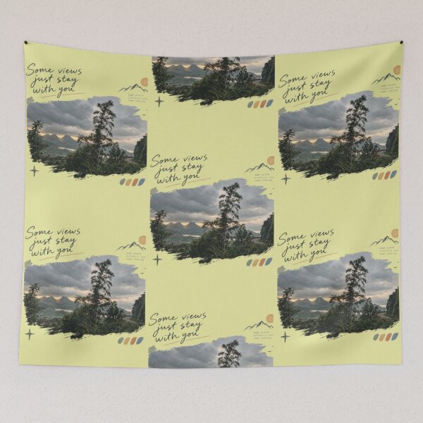 Item preview, Some Views Just Stay With You – Colorful Vintage Mountain Travel Design designed and sold by EdgeSphere.