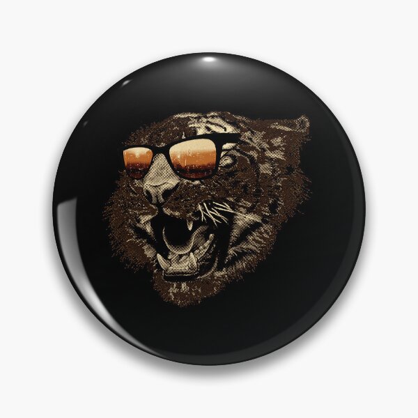 Item preview, Retro Tiger Head Sunglasses Urban Sunset Art designed and sold by tamicantik47.