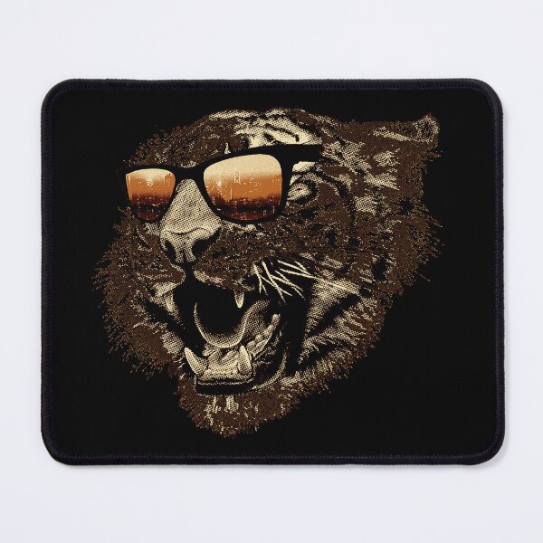Item preview, Retro Tiger Head Sunglasses Urban Sunset Art designed and sold by tamicantik47.