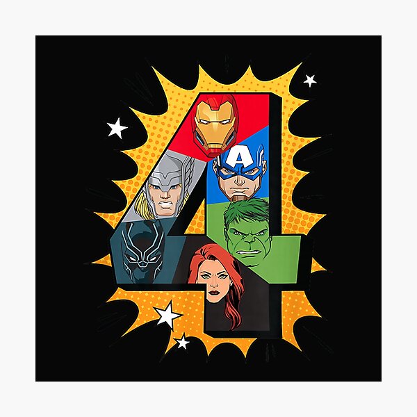 Item preview, Marvelzz Avengersss Comic Super Heroes 4th Birthday Tee for Boys Girls Men Women designed and sold by deepbsimran.