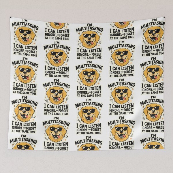 Item preview, Multitasking Dog Funny Golden Retriever Quote designed and sold by uyndonG-rey.