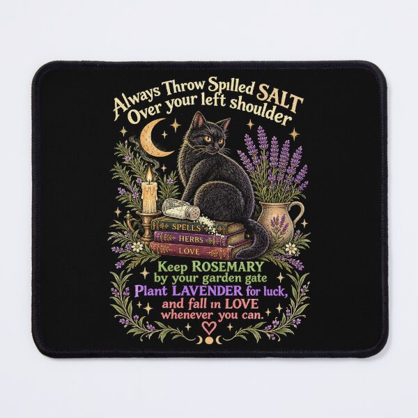 Item preview, Practical Magic Black Cat Quote Always Throw Spilled Salt designed and sold by schoolofbullies.