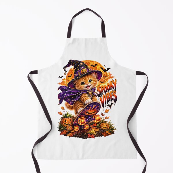 Item preview, Halloween Spooky Vibes Skater Kitten Witch Hat designed and sold by Sovereign Supply Co..