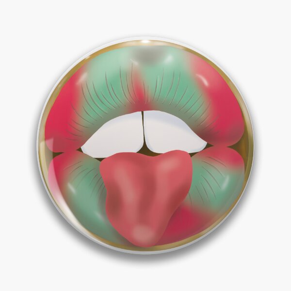 Item preview, Rebel Lips Pop Art – Duotone Pink seablue Lips designed and sold by GoldenRebels.