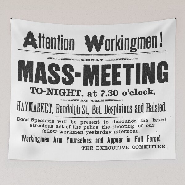 Item preview, Attention Workingmen! - White designed and sold by Domain of the Public.