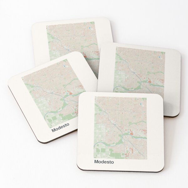 Item preview, Arte de mapas minimalistas de Modesto designed and sold by MapsNerd.