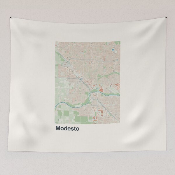 Item preview, Modesto Minimalistic Map Art designed and sold by MapsNerd.
