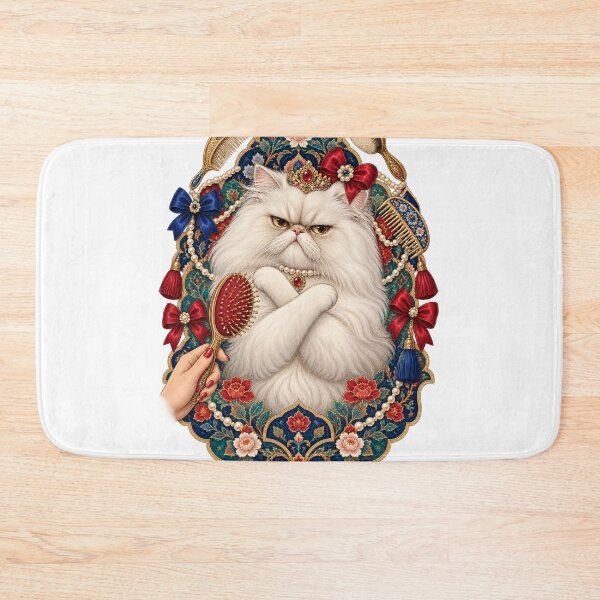 Item preview, Elegant Persian Cat During a Grooming Session designed and sold by SiripornSeaynng.