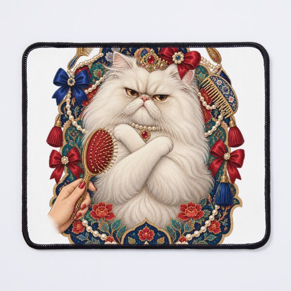Item preview, Elegant Persian Cat During a Grooming Session designed and sold by SiripornSeaynng.