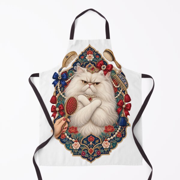 Item preview, Elegant Persian Cat During a Grooming Session designed and sold by SiripornSeaynng.