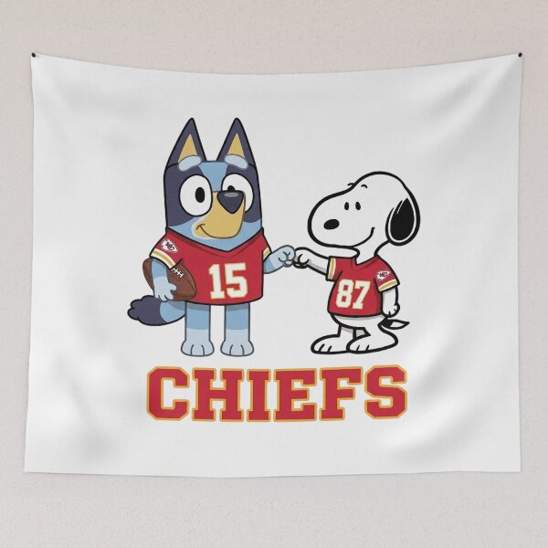 Item preview, Bluey And Snoopy Kansas City Football Buddies designed and sold by DamianRoy88.