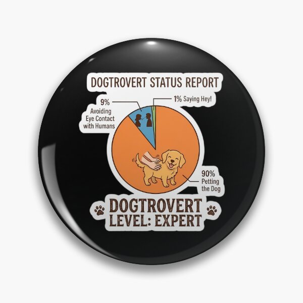 Item preview, Dogtrovert Status Report Funny Pie Chart - Dogtrovert Level Expert designed and sold by HUBERitC-oCYCN.